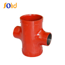 Grooved Coupling 4 Way Threaded Cross Joint Pipe Fitting